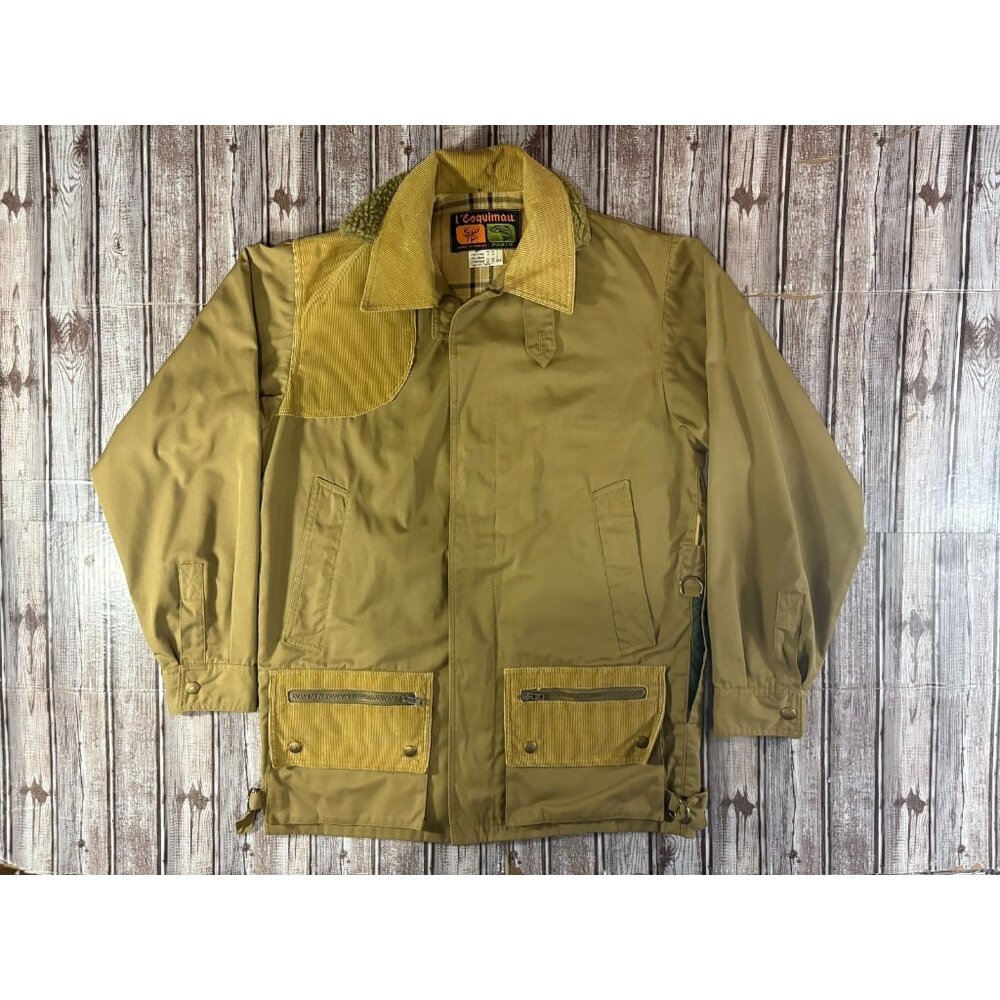 Lesquimau hunting chore jacket size L color Khaki Vintage made in France Vintage